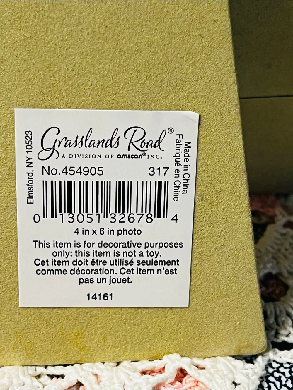 Grasslands Road Our Wedding Day Ceramic Frame - 4x6 Tabletop/Wall Decor